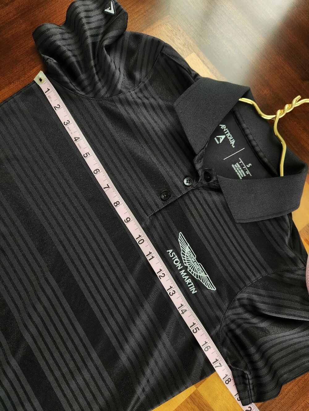 ASTON MARTIN Ladies Polo Shirt Black Size Small